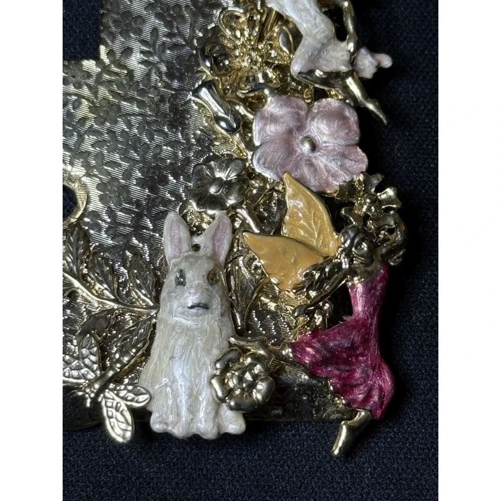 Kirks Folly Outlet Cover Fairy Gold Tone Fairies Nymph Sprite Floral Home Decor